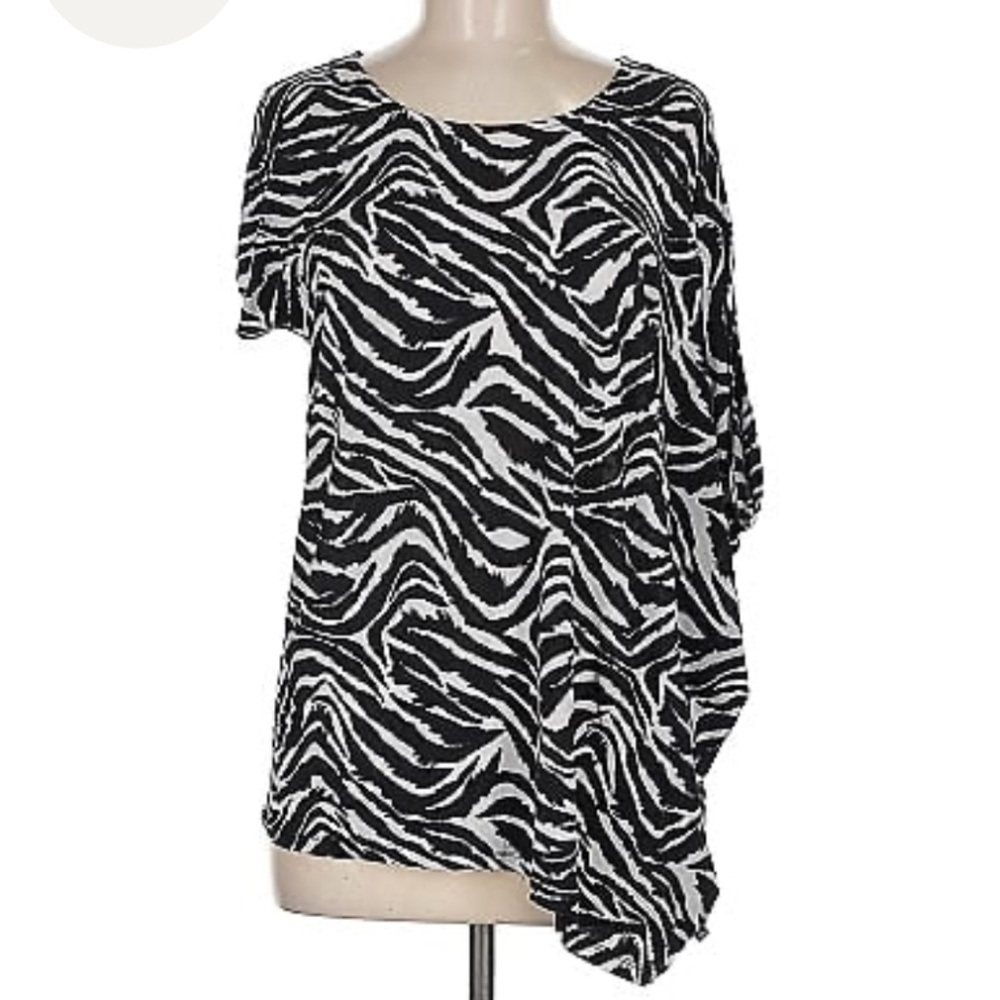 Micheal Kors Zebra Print Short Sleeve XL Top